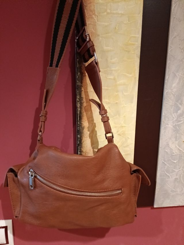 Bolso Desigual Marrón Piel Sintética