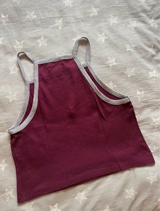 Top Bershka burdeos