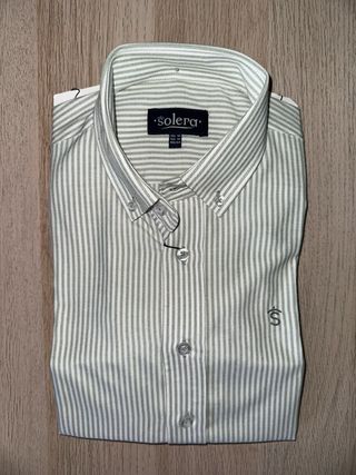 Camisa Solera Rayas Verde y Blanca Talla S