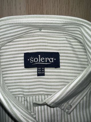 Camisa Solera Rayas Verde y Blanca Talla S