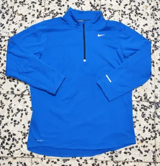 Sudadera Nike Running Media Cremallera Azul