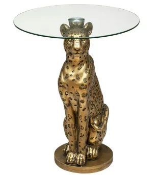 Mesa auxiliar leopardo cristal
