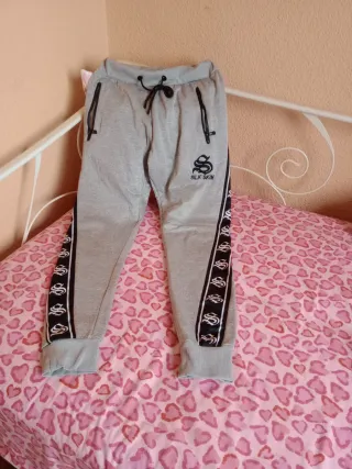 Chándal chico gris con logo