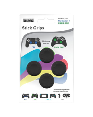 Pro Stick Grips para Mandos (4 Negro)