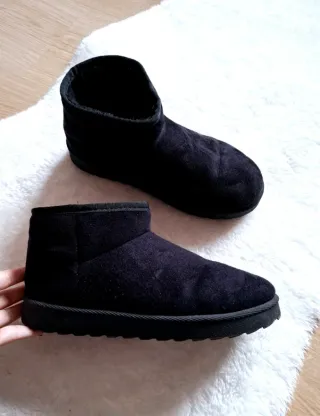 Botines negros de ante