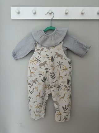 Peto Zara bebé 9/12 meses estampado jungla