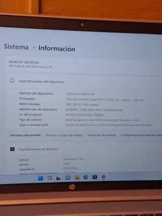 Portátil HP i5