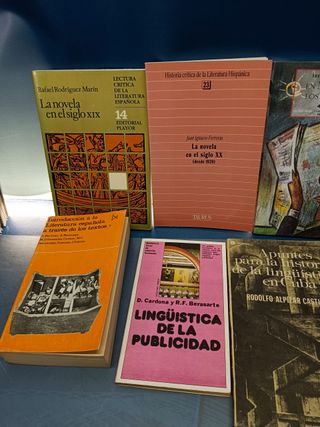 11 libros, textos periodísticos, lingüística de la publicidad, la novela en el siglo XX y mas
