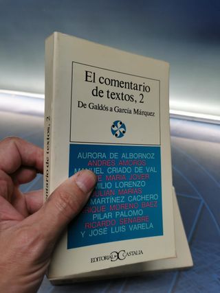 2 tomos, El comentario de textos, 1 Y 2, EDITORIAL CASTALIA
