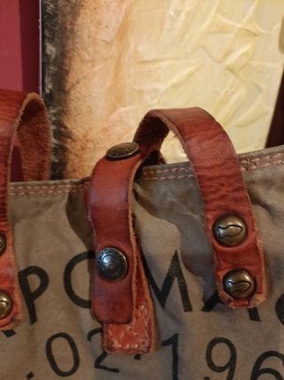 Borsa Campomaggi grande verde e pelle