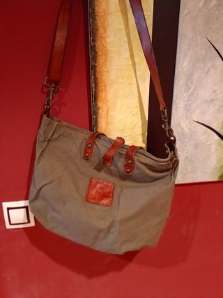 Borsa Campomaggi grande verde e pelle