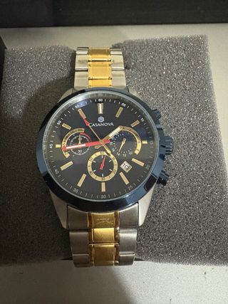 Reloj Casanova Azul y Dorado