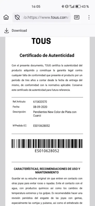 Pendientes Tous Oso Rosa y Plata