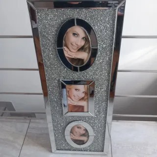 Portafoto decorativo con strass. Nuovo mai usato.