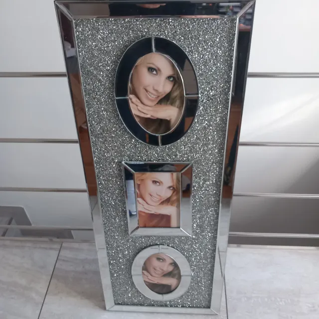 Portafoto decorativo con strass. Nuovo mai usato.