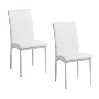 Pack 2 Sillas Salón Blancas Piel Sintética
