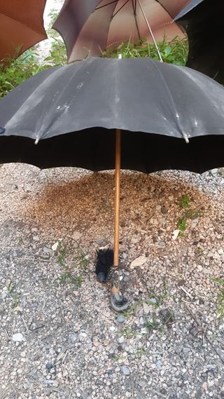 Paraguas antiguos y diversos