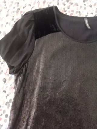 Blusa negra fiesta