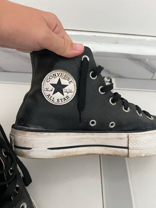 Zapatillas Converse Piel Negras Talla 39.5