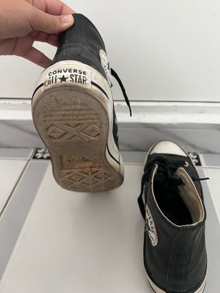 Zapatillas Converse Piel Negras Talla 39.5
