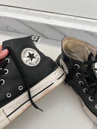 Zapatillas Converse Piel Negras Talla 39.5