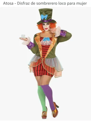 Disfraz Sombrerero Loco Mujer XXL Atosa