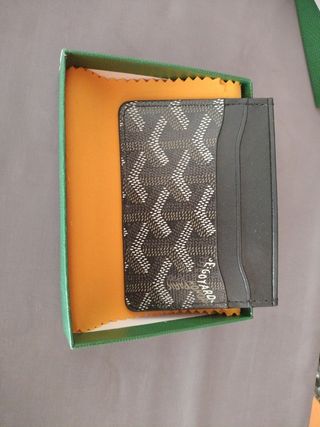 Tarjetero Goyard Negro y Blanco