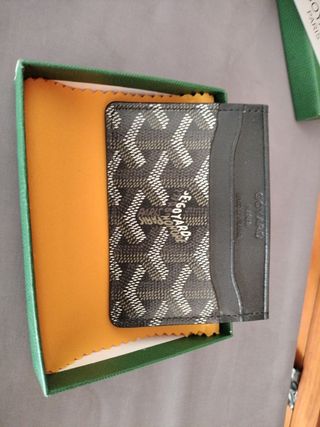 Tarjetero Goyard Negro y Blanco