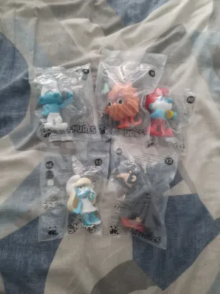 Lote 5 figuras de Los Pitufos