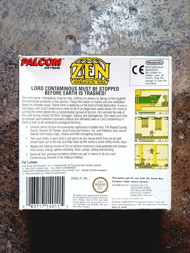 Zen Intergalactic Ninja - Nintendo Game Boy