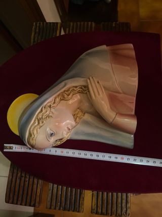 Scultura Vergine Maria ceramica vintage