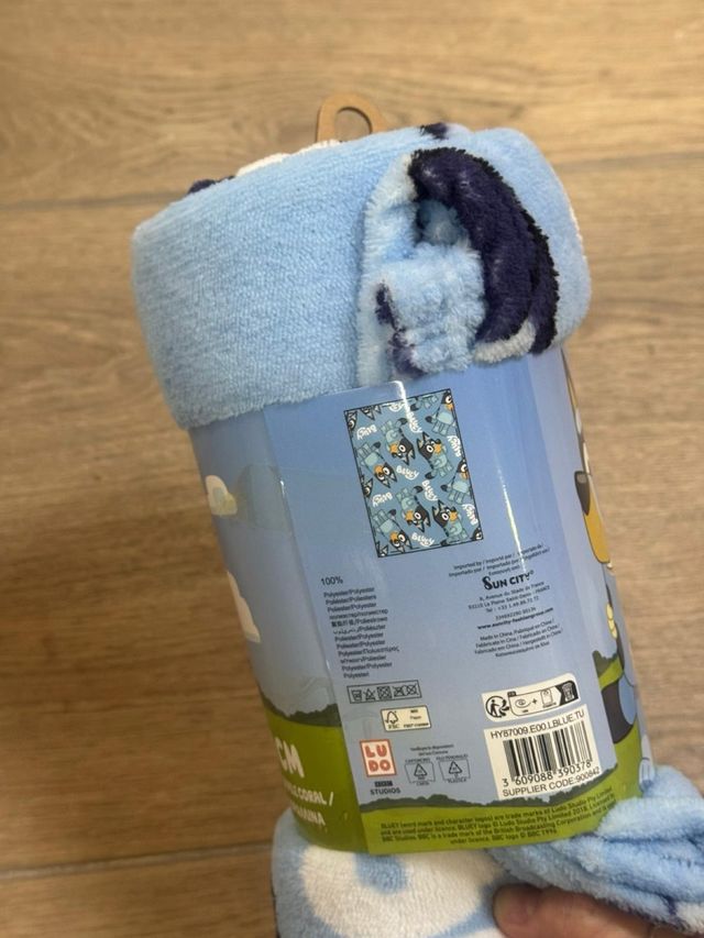 Manta Infantil Coral Bluey 100x140cm