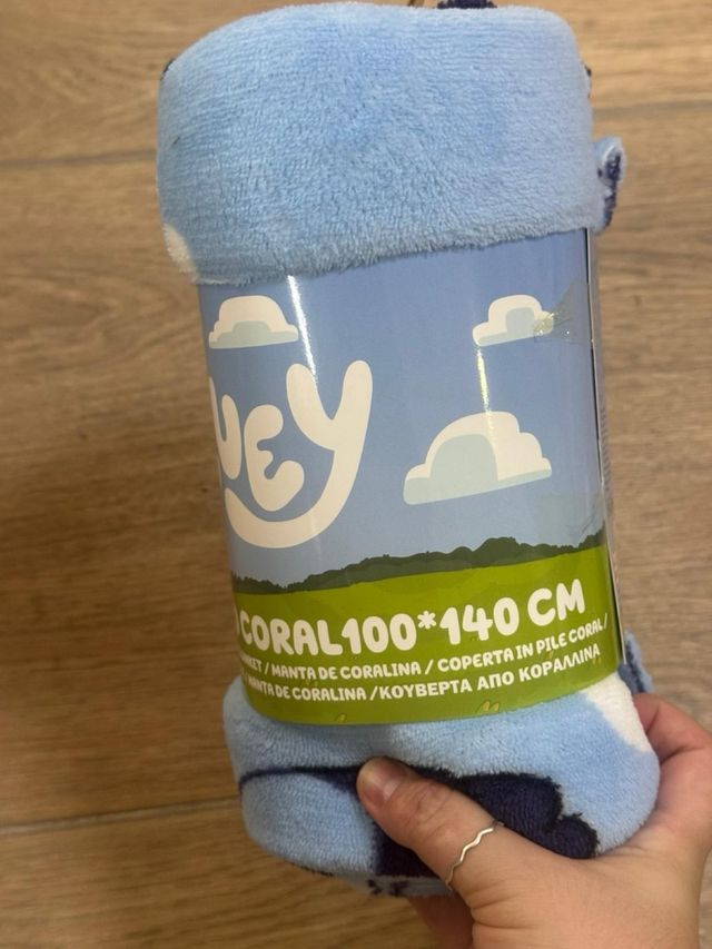 Manta Infantil Coral Bluey 100x140cm