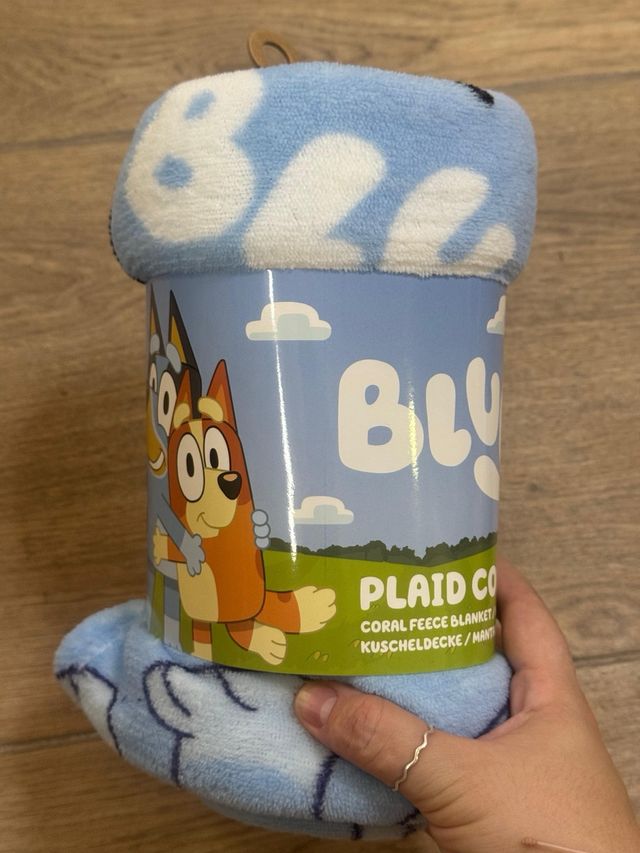 Manta Infantil Coral Bluey 100x140cm