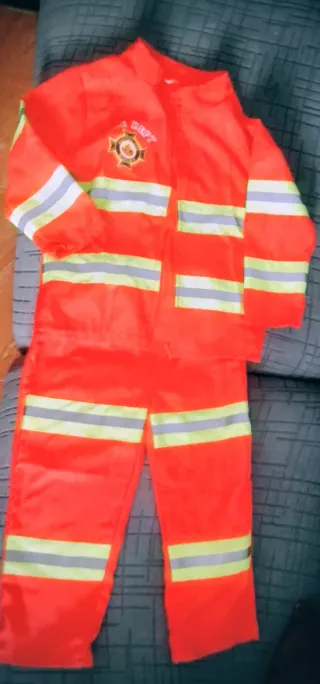 Disfraz Bombero Infantil Naranja