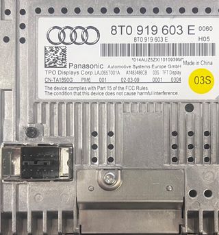 Pantalla Audi A4 B8 A5 B8 Multifunción