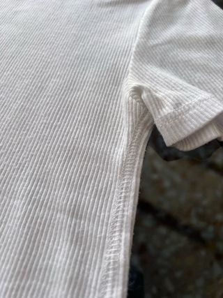 Camiseta Zara Blanca Manga Corta