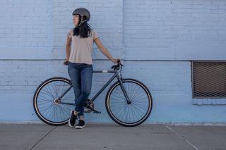 Bicicleta Fixie Single Speed Elops 500 azul