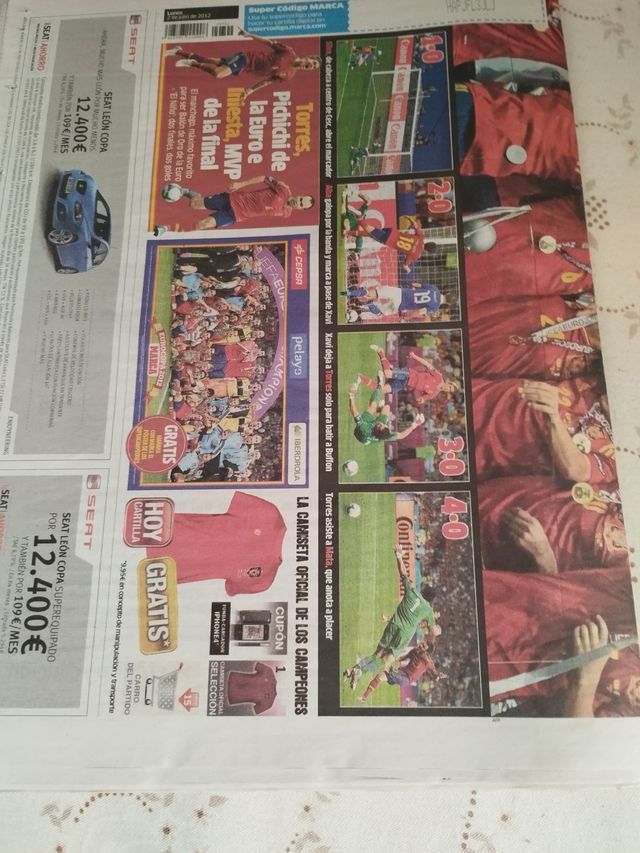 Periódico Marca España Campeón Eurocopa 2012