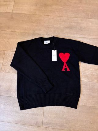 Jersey Ami Paris color negro talla S nuevo