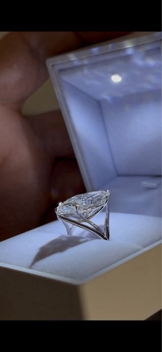Anillo compromiso 18 quilates Oro blanco 10.00ct