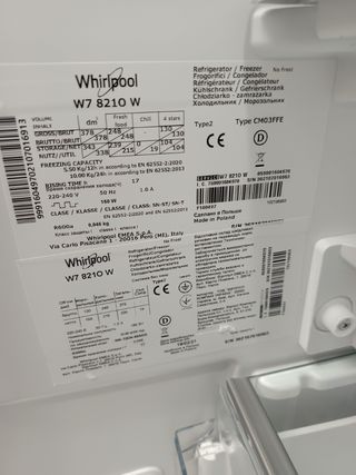 Nevera Whirlpool Blanca