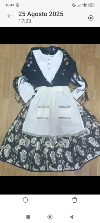 Traje Baturra Falda Mantón Delantal 8-10
