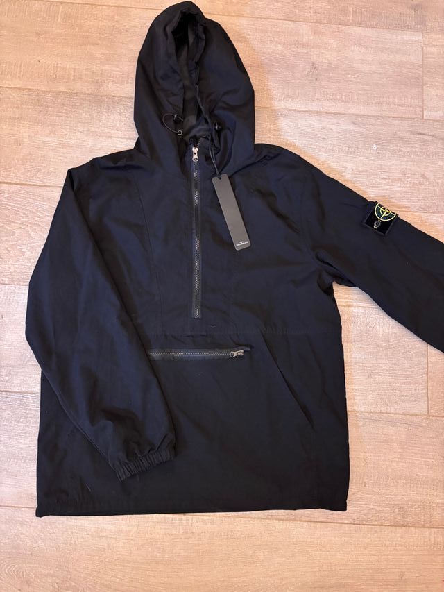 Giacca a vento nera Stone Island