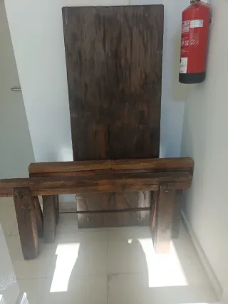 Tabla madera rústica mesa taller o TV o comedor