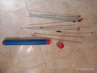 Juego agujas tejer y funda