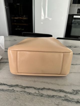 Bolso Saint Laurent Beige YSL Dorado
