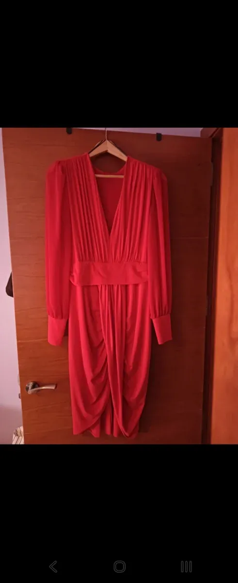 Vestido rojo midi talla 40