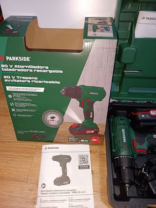 Taladro Atornillador Parkside 20V Nuevo