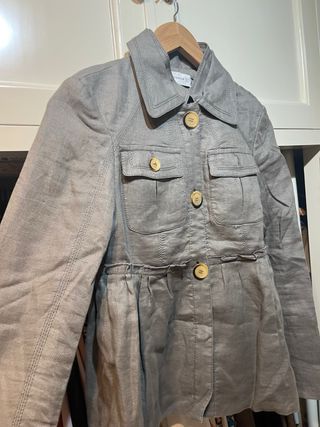 Chaqueta Zara Lino Gris